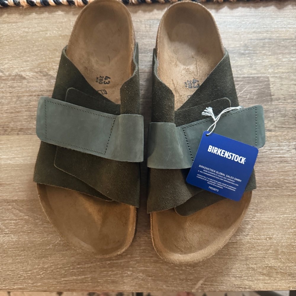 Birkenstock Olive Suede Kyoto Sandals